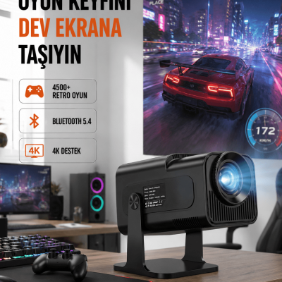 HCS350pro Android 11 İşletim Sistemli Mini Projektör Yeni Nesil