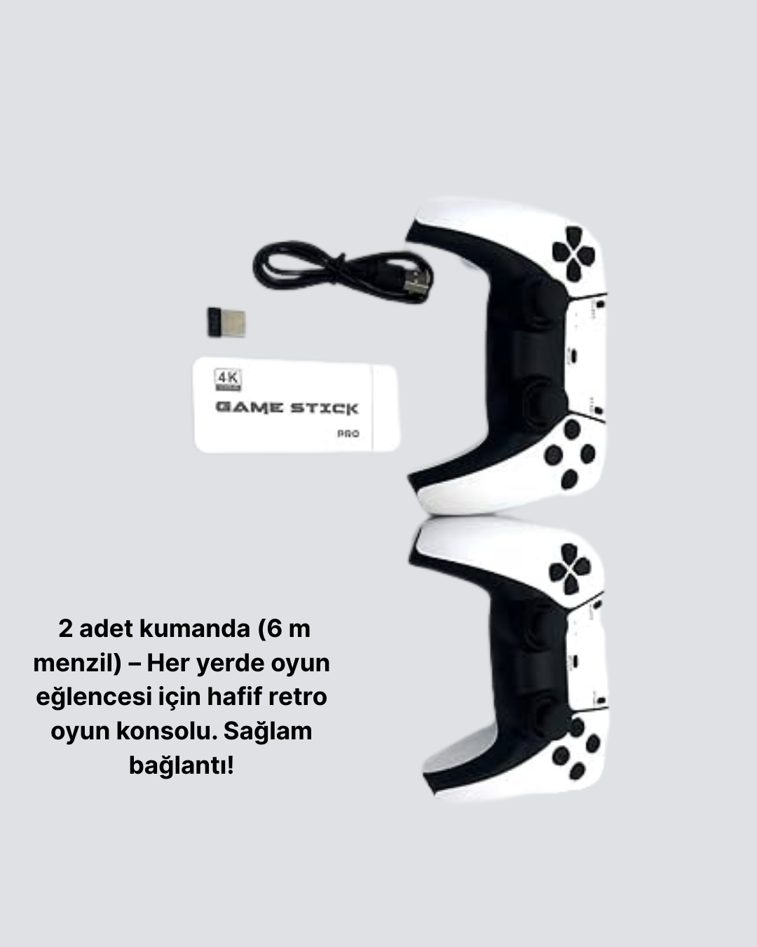 3D ve 4K Görüntü Kaliteli Çok Oyunculu Retro Oyun Konsolu