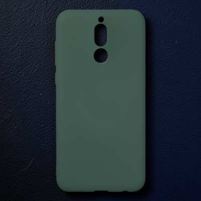 Huawei Mate 10 Lite Kılıf Nano İçi Kadife Silikon - Koyu Yeşil