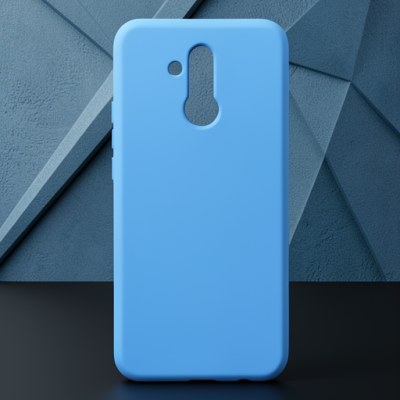 Huawei Mate 20 Lite Kılıf Nano İçi Kadife Silikon - Mavi