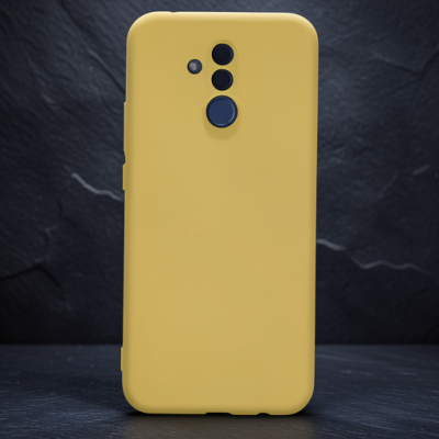 Huawei Mate 20 Lite Kılıf Nano İçi Kadife Silikon - Sarı