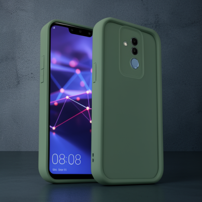 Huawei Mate 20 Lite Kılıf Viera Silikon - Koyu Yeşil