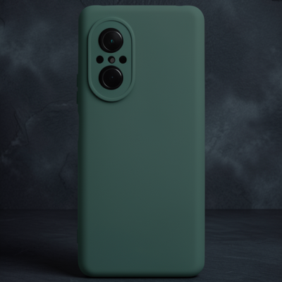 Huawei Nova 9 Se Kılıf Nano İçi Kadife Silikon - Koyu Yeşil