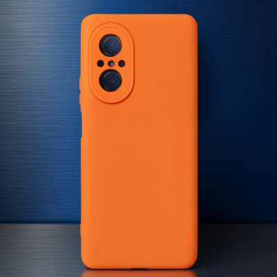 Huawei Nova 9 Se Kılıf Nano İçi Kadife Silikon - Turuncu