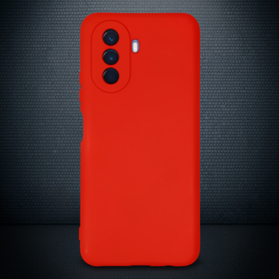 Huawei Nova Y70 Kılıf Nano İçi Kadife Silikon - Kırmızı