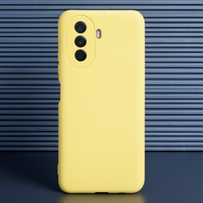 Huawei Nova Y70 Kılıf Nano İçi Kadife Silikon - Sarı