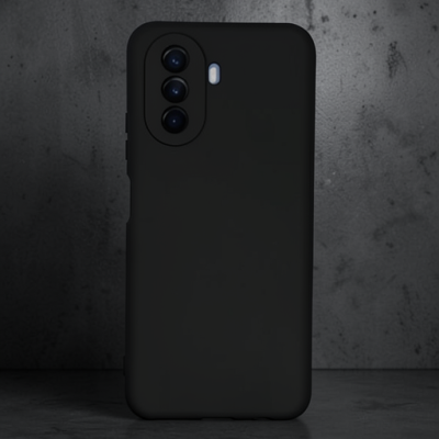 Huawei Nova Y70 Kılıf Nano İçi Kadife Silikon - Siyah