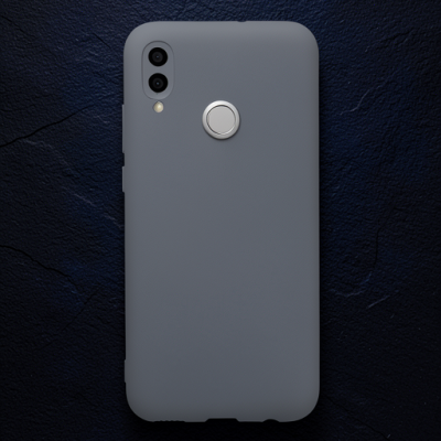 Huawei P Smart 2019 Kılıf Nano İçi Kadife Silikon - Gri