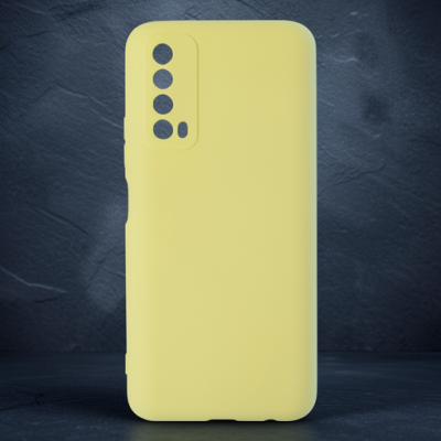 Huawei P Smart 2021 Kılıf Nano İçi Kadife Silikon - Sarı