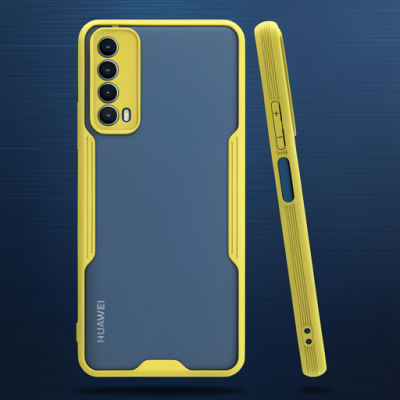 Huawei P Smart 2021 Kılıf Platin Silikon - Sarı