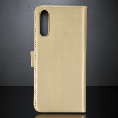 Huawei P Smart S Kılıf Trend S Plus Kapaklı Kılıf - Gold