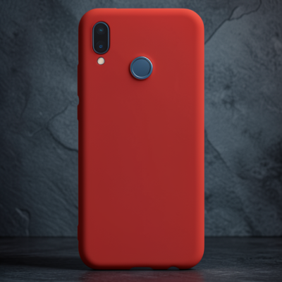 Huawei P20 Lite Kılıf Nano İçi Kadife Silikon - Kırmızı