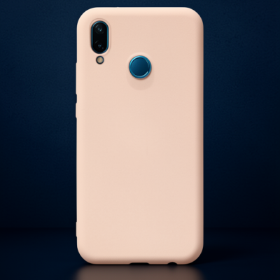 Huawei P20 Lite Kılıf Nano İçi Kadife Silikon - Pudra