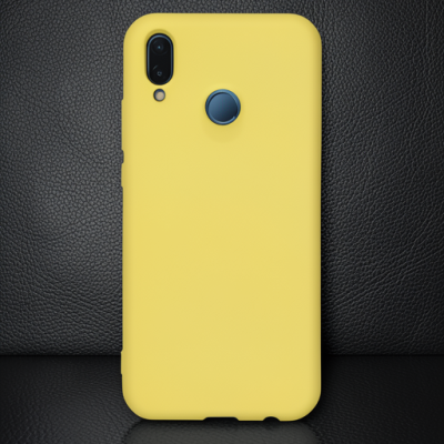 Huawei P20 Lite Kılıf Nano İçi Kadife Silikon - Sarı