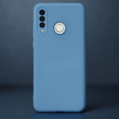 Huawei P30 Lite Kılıf Nano İçi Kadife Silikon - Mavi