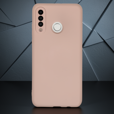Huawei P30 Lite Kılıf Nano İçi Kadife Silikon - Pudra