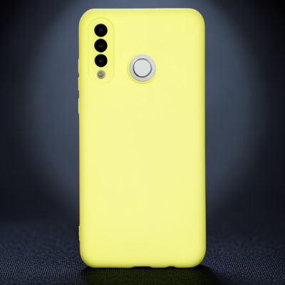 Huawei P30 Lite Kılıf Nano İçi Kadife Silikon - Sarı