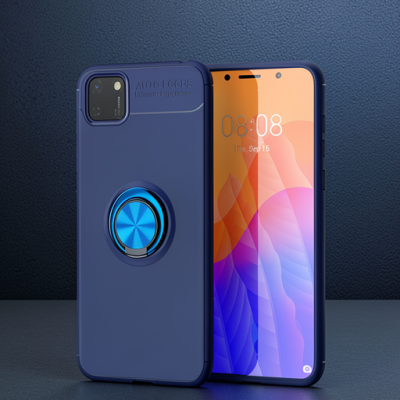 Huawei Y5p Kılıf Range Yüzüklü Silikon - Mavi