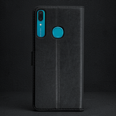 Huawei Y6 Prime Kılıf Trend S Plus Kapaklı Kılıf - Siyah