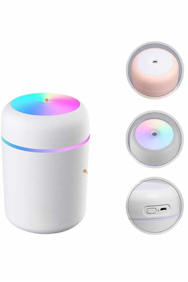 Humidifier LED Işıklı Mini Ortam Oda Kokusu Aromaterapi Buhardanlık