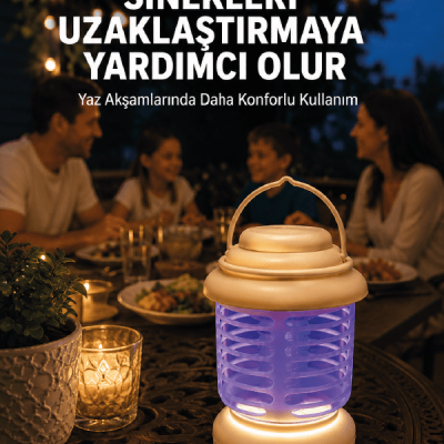 İç ve Dış Mekân Kullanımına Uygun Sinek Kovucu Lamba