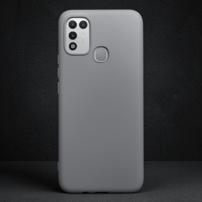 İnfinix Hot 10 Play Kılıf Nano İçi Kadife Silikon - Gri