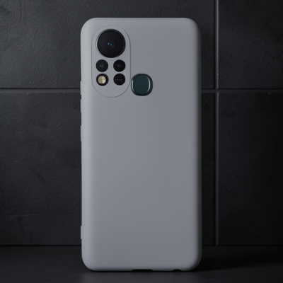 İnfinix Hot 11s Kılıf Nano İçi Kadife Silikon - Gri
