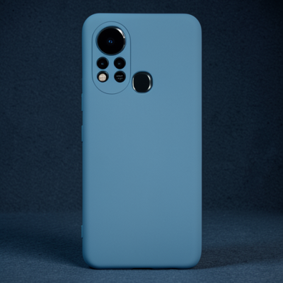 İnfinix Hot 11s Kılıf Nano İçi Kadife Silikon - Mavi
