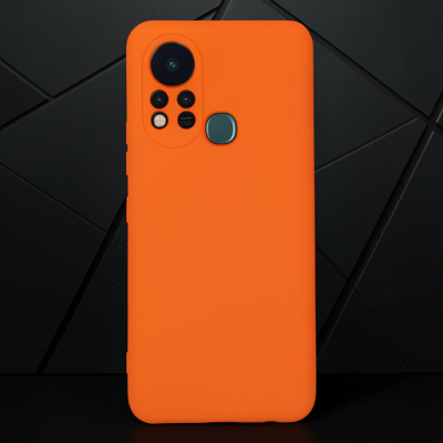 İnfinix Hot 11s Kılıf Nano İçi Kadife Silikon - Turuncu
