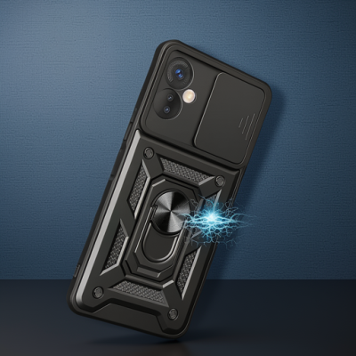 İnfinix Hot 30 5g Kılıf Pars Lens Yüzüklü Silikon - Kırmızı