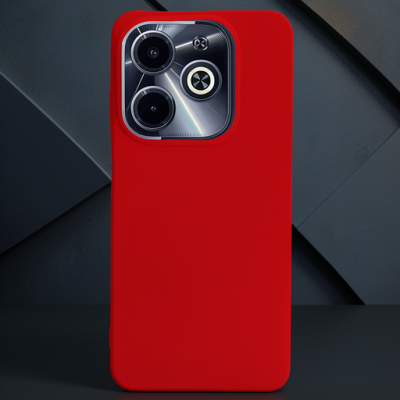 İnfinix Hot 40i Kılıf First Silikon - Kırmızı