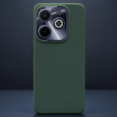 İnfinix Hot 40i Kılıf First Silikon - Koyu Yeşil