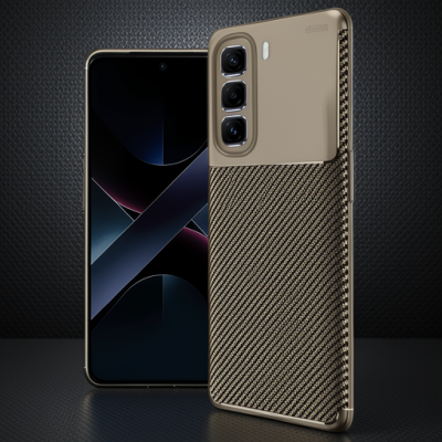 İnfinix Hot 50 Pro Plus 4g Auto Focus Karbon Kapak - Kahverengi