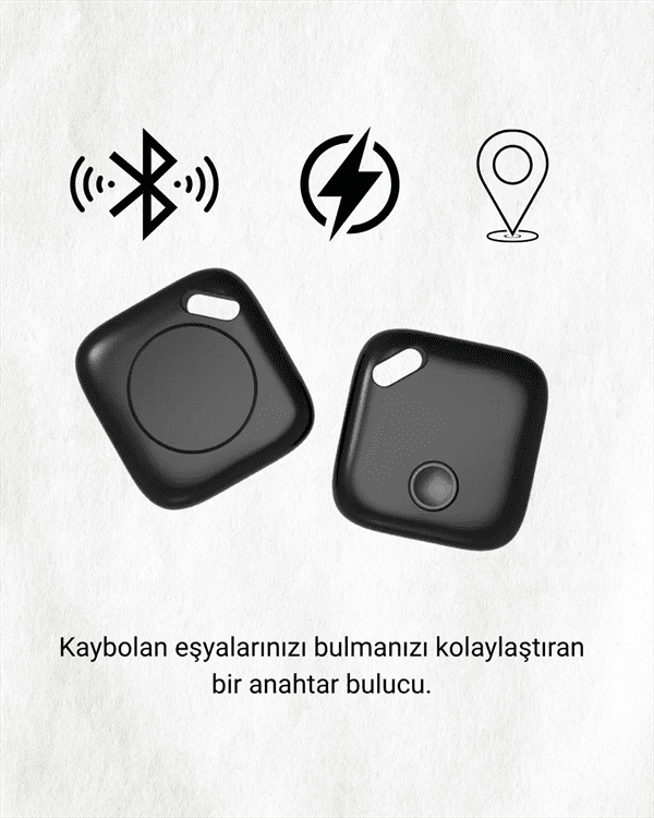 iOS Uyumlu Smart Tag | Uzun Pil Ömrü | Bul Uygulaması ile Entegre Akıllı Takip Cihazı