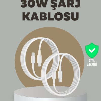 iPhone iPad Airpods Uyumlu 30W Type-C to Lightning Kablo