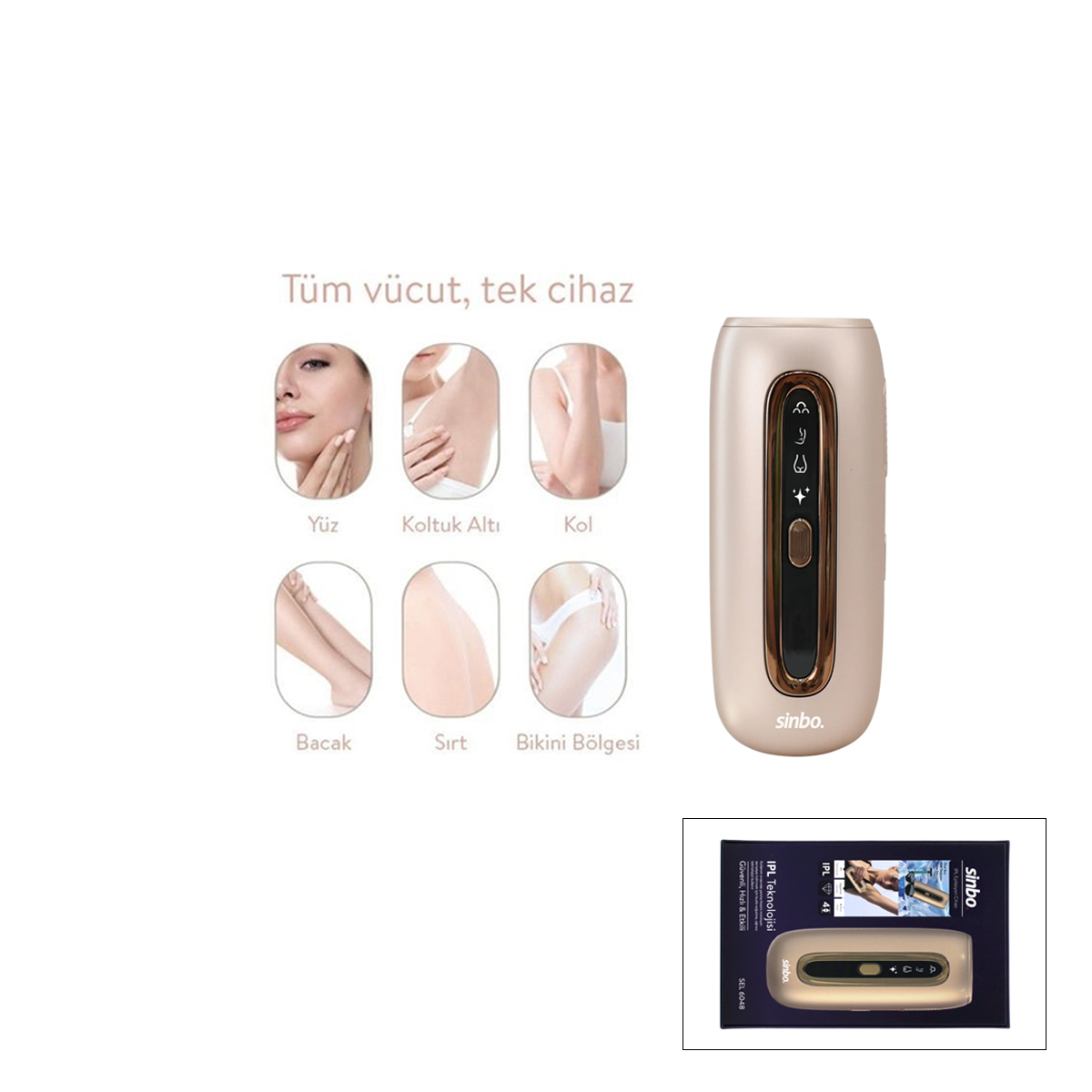 IPL Epilatör 3in1 (Buz Lazer) – 9 Kademe LCD