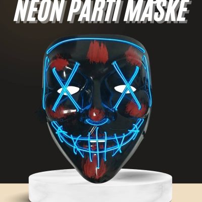Işıklı Led Maske Parti Eğlence Maskesi Hallowen Neon Maske