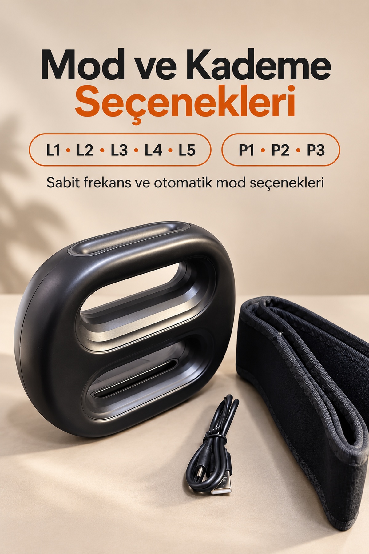 Sabit Frekans ve Otomatik Modlu Isıtmalı Masaj Aleti