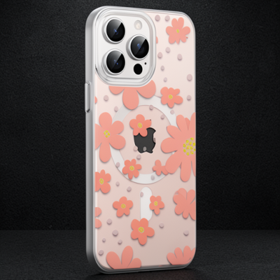Joko Apple İphone 14 Pro Max Floral Magsafe Kapak - Pembe