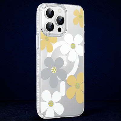 Joko Apple İphone 14 Pro Max Floral Magsafe Kapak - Sarı