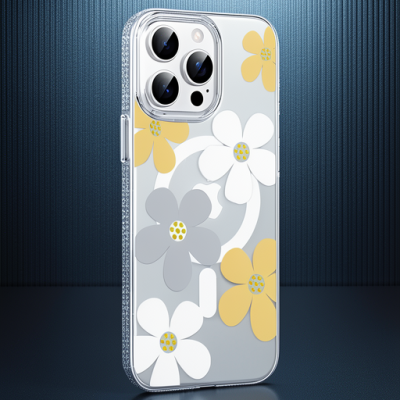 Joko Apple İphone 15 Pro Floral Magsafe Kapak - Sarı