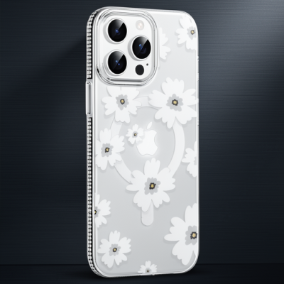 Joko Apple İphone 15 Pro Max Floral Magsafe Kapak - Beyaz