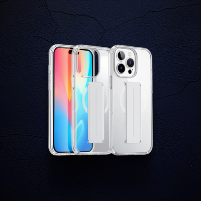 Joko Apple İphone 15 Pro Max Kılıf Alfa Magsafe Standlı Kapak - Şeffaf