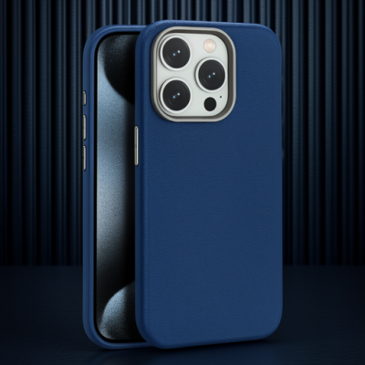 Joko Apple İphone 15 Pro Max Kılıf Wonder Deri Magsafe Kapak - Lacivert