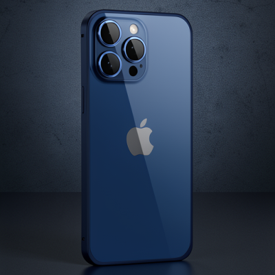 Joko Apple İphone 15 Pro Max Metal Bumper Mat Kapak - Lacivert