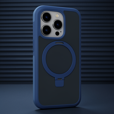 Joko Apple İphone 15 Pro Max Zorda Airbag Magsafe Standlı Kapak - Lacivert