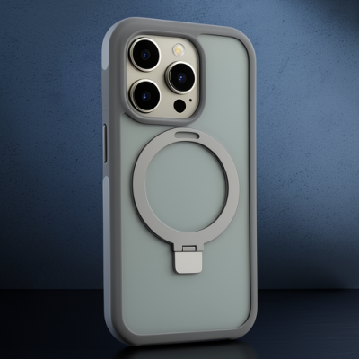 Joko Apple İphone 15 Pro Max Zorda Airbag Magsafe Standlı Kapak - Titan Gri