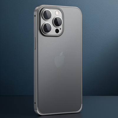 Joko Apple İphone 15 Pro Metal Bumper Mat Kapak - Gri