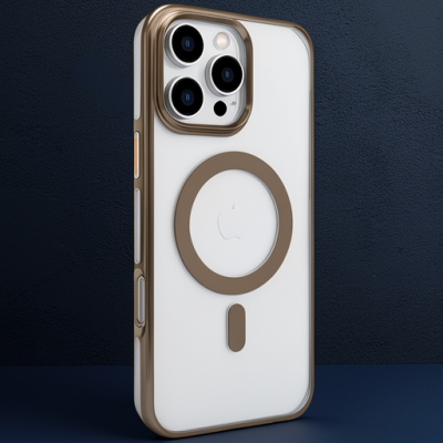 Joko Apple İphone 16 Pro Gleam Pc Sert Magsafe Kılıf - Kahverengi