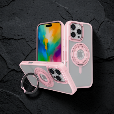 Joko Apple İphone 16 Pro Max Banza Magsafe Standlı Kapak - Pembe